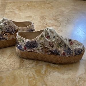 Reversible Sequin espadrille